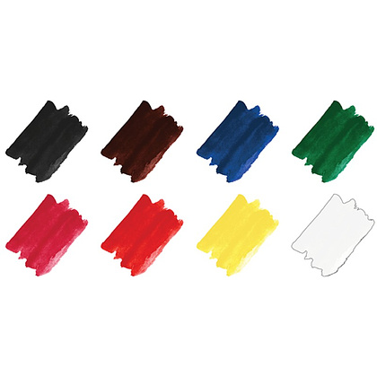 Краски акварельные "Юный художник" 8 цв., пласт., б/к