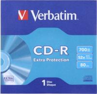 Компакт-диск CD-R Verbatim DL Extra Protection 52x, бумажный конверт