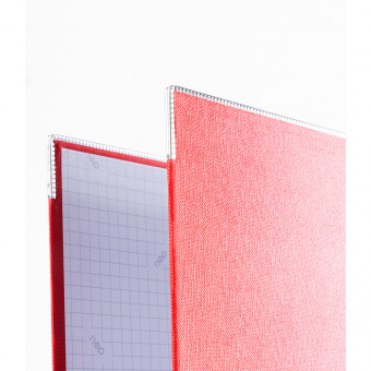 Папка регистратор А4 DELI ПВХ ЭКО 75 мм - красный, мет.уголок