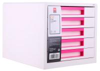 Блок из 5-ти лотков закрытый "Deli Rio", белый/розовый