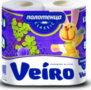 Полотенца бумажные VEIRO Classic 2 рулона в упаковке