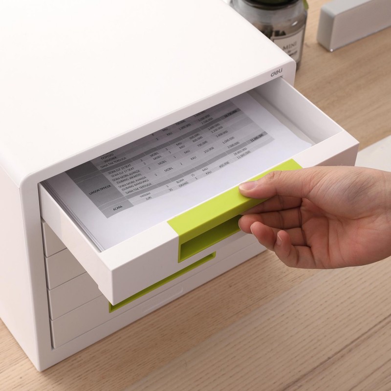 Блок из 5-ти лотков закрытый "Deli Rio", белый/зеленый