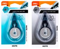 Корректор ленточный DELI Mute 5мм х 20м, цвет ассорти