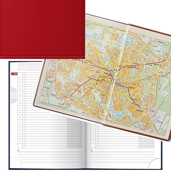 Ежедневник А5, красный