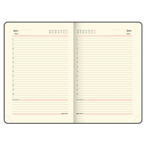 Ежедневник недатированный А5 138x213 мм, 160л. BRAUBERG "Iguana", под кожу