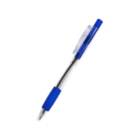 Ручка шарик/автомат "Yesli:" 0,7 мм, пласт., прозр., стерж. синий