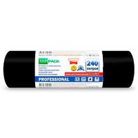 Мешки для мусора 240л 10шт/рулон ПВД Mirpack Professional 35мкм 93*130см цв.черный
