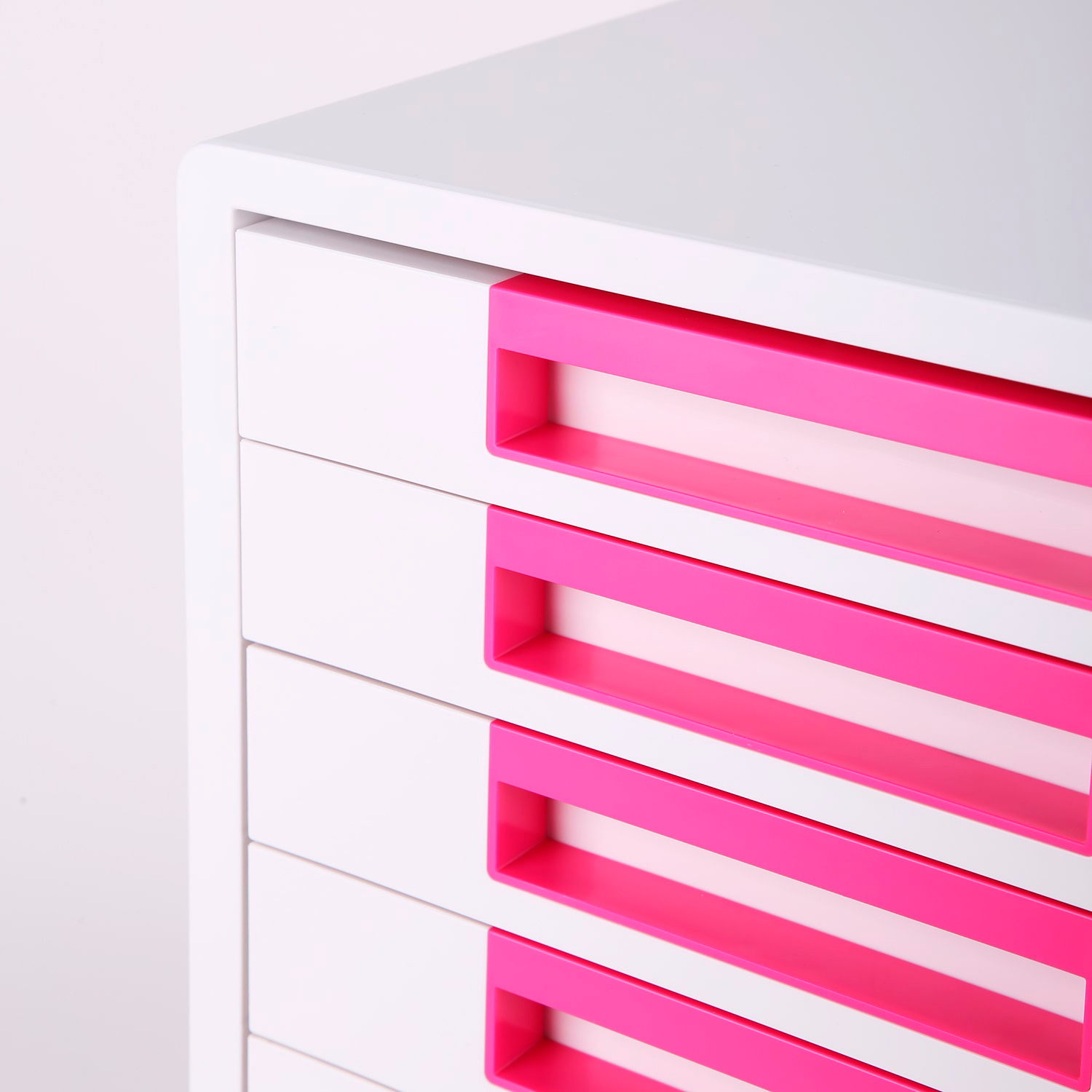 Блок из 5-ти лотков закрытый "Deli Rio", белый/розовый