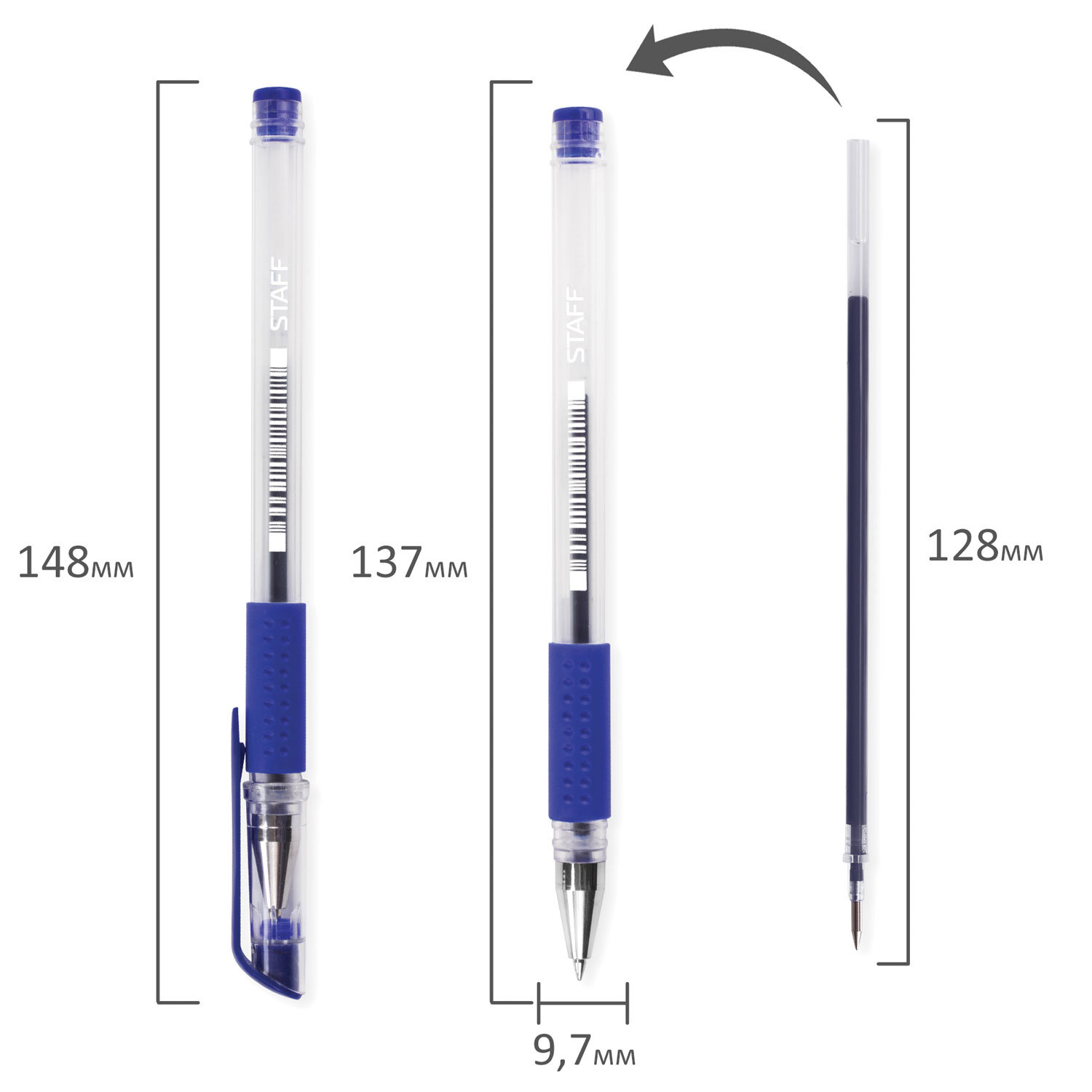 Набор гелевых ручек STAFF Everyday 4 цвета