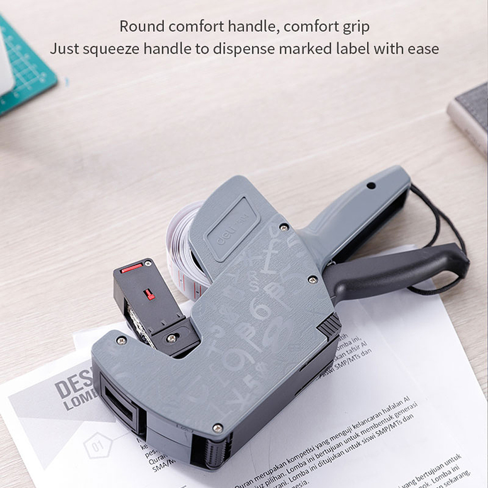 Этикет-пистолет "Deli" однострочный, 8 знаков