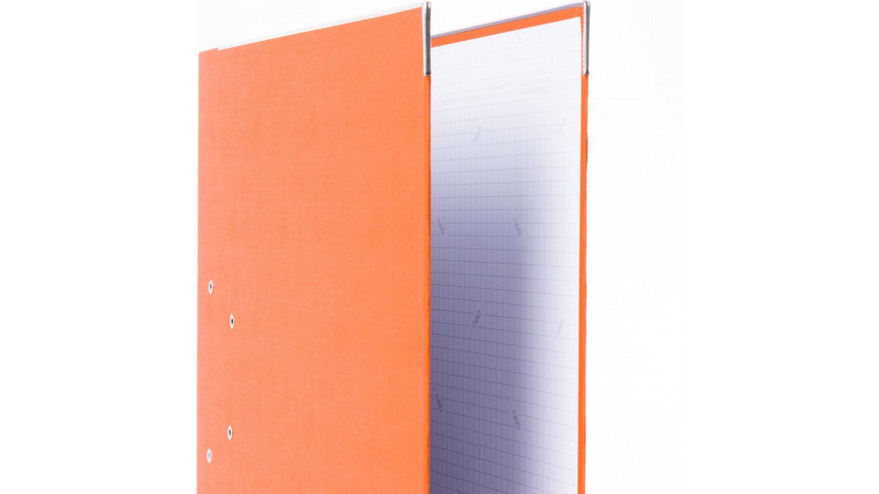 Папка регистратор А4 DELI ПВХ ЭКО 50 мм - оранжевый, мет.уголок