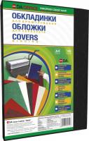 Обложки картон.230/250г А4 "под кожу" Дельта, черный