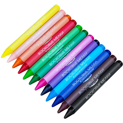 Мелки восковые 12 шт. "Классические" треуг.