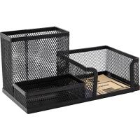 Подставка для канцелярских мелочей "Deli" 3 секц., метал сетка