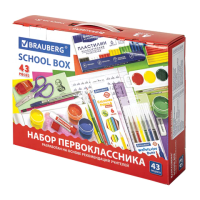 Набор первоклассника BRAUBERG, в подарочной коробке, 43 предметов
