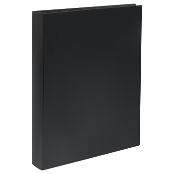 Папка на 2 кольца А4 40мм OfficeSpace "Вита" пластиковая, 500 мкм, чёрная