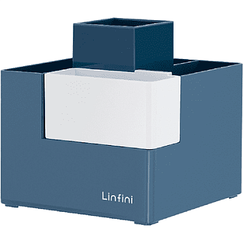 Подставка для канцелярских мелочей "Deli" пласт., со съемной секцией