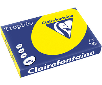 Бумага цветная Clairefontaine Trophée A4 неон 80 г/м2 500 листов
