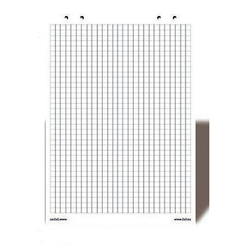 Блок для флипчарта, 58x83 см, клетка, 30 листов, 80 гр/м