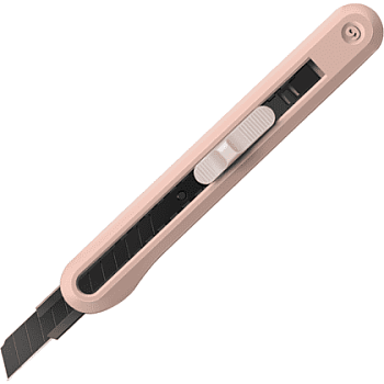 Нож для бумаги малый "Deli Nusign" 9 мм, усиленный, красный