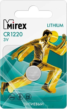 Батарейка CR1220 Mirex литиевая блистер 1 шт.