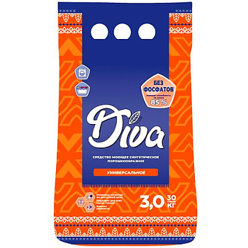 Порошок стиральный Diva 3кг универсальный