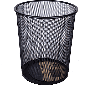 Корзина для мусора 19л Deli "E9189" метал. сетка, черный