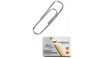 Скрепки 25 мм оцинкованные Workmate 100шт