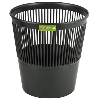 Корзина для бумаг STAFF 9 л сетчатая чёрная