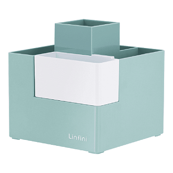 Подставка для канцелярских мелочей "Deli" пласт., со съемной секцией